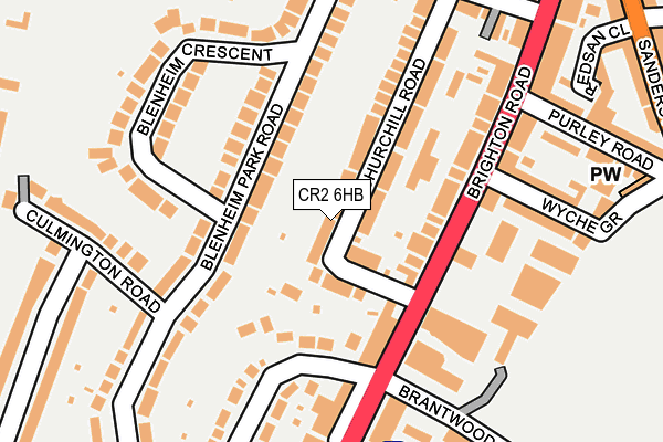 CR2 6HB map - OS OpenMap – Local (Ordnance Survey)