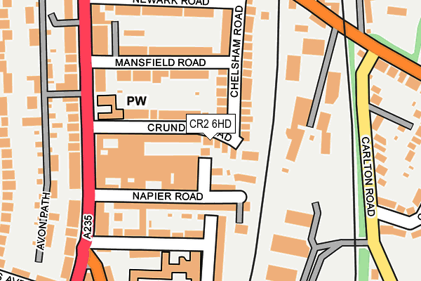 CR2 6HD map - OS OpenMap – Local (Ordnance Survey)