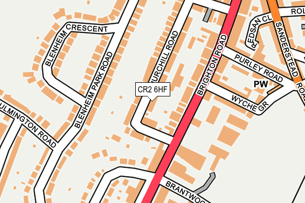 CR2 6HF map - OS OpenMap – Local (Ordnance Survey)