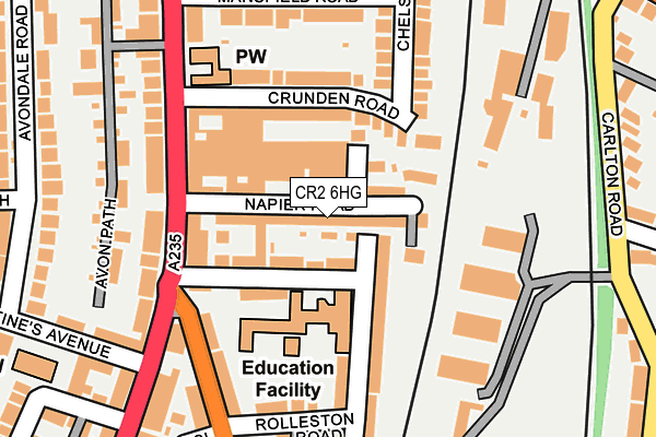 CR2 6HG map - OS OpenMap – Local (Ordnance Survey)