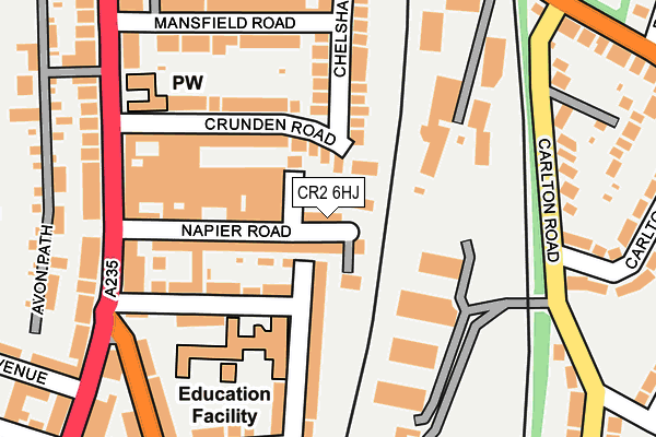 CR2 6HJ map - OS OpenMap – Local (Ordnance Survey)