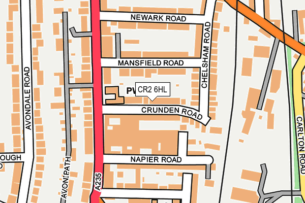 CR2 6HL map - OS OpenMap – Local (Ordnance Survey)