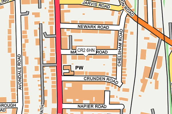 CR2 6HN map - OS OpenMap – Local (Ordnance Survey)