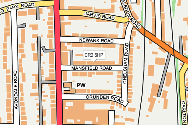 CR2 6HP map - OS OpenMap – Local (Ordnance Survey)