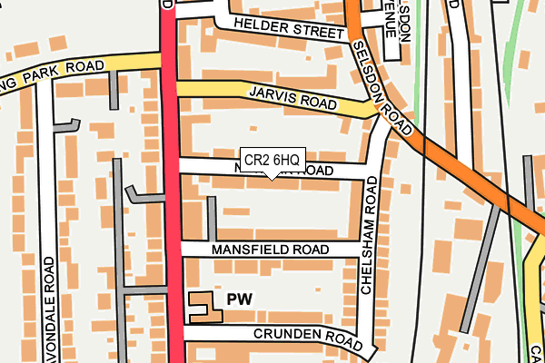 CR2 6HQ map - OS OpenMap – Local (Ordnance Survey)