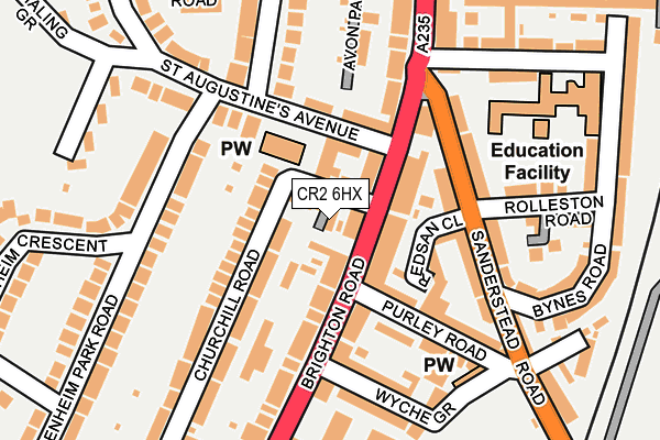 CR2 6HX map - OS OpenMap – Local (Ordnance Survey)