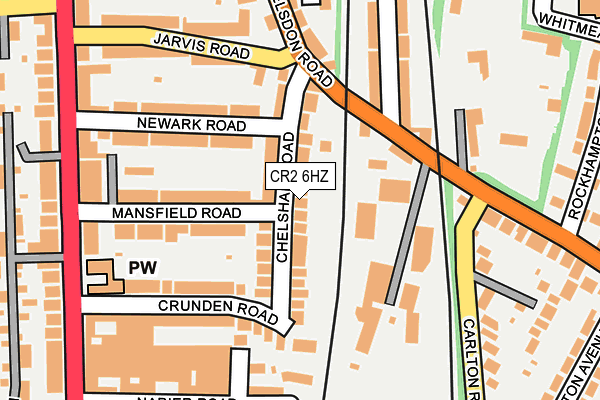 CR2 6HZ map - OS OpenMap – Local (Ordnance Survey)