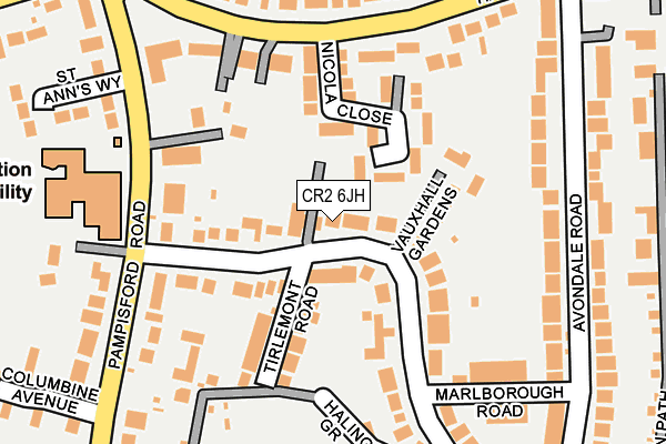 CR2 6JH map - OS OpenMap – Local (Ordnance Survey)