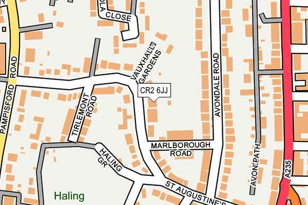 CR2 6JJ map - OS OpenMap – Local (Ordnance Survey)