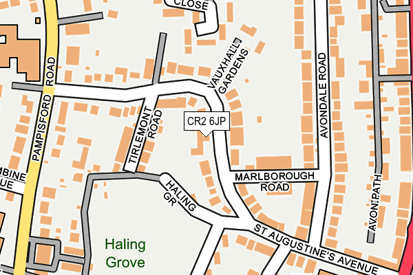 CR2 6JP map - OS OpenMap – Local (Ordnance Survey)