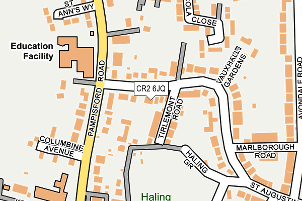 CR2 6JQ map - OS OpenMap – Local (Ordnance Survey)