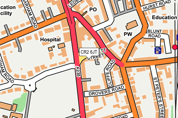 CR2 6JT map - OS OpenMap – Local (Ordnance Survey)