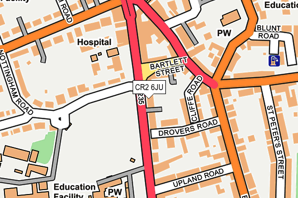 CR2 6JU map - OS OpenMap – Local (Ordnance Survey)