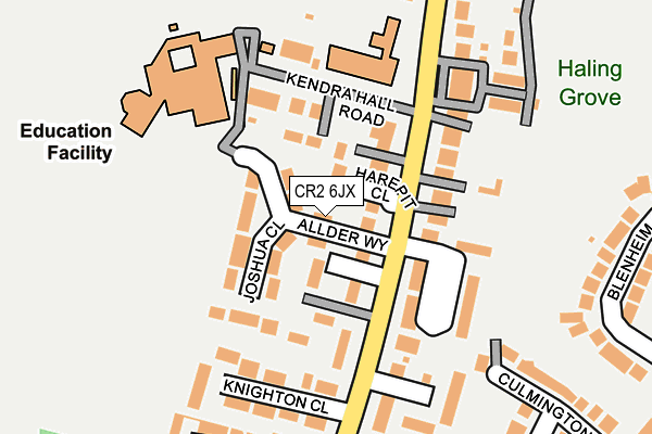 CR2 6JX map - OS OpenMap – Local (Ordnance Survey)