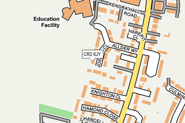 CR2 6JY map - OS OpenMap – Local (Ordnance Survey)