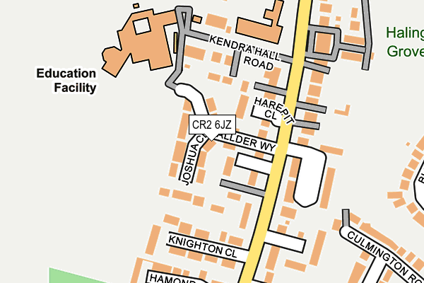 CR2 6JZ map - OS OpenMap – Local (Ordnance Survey)