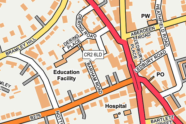 CR2 6LD map - OS OpenMap – Local (Ordnance Survey)
