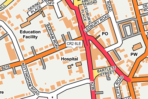 CR2 6LE map - OS OpenMap – Local (Ordnance Survey)