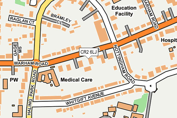 CR2 6LJ map - OS OpenMap – Local (Ordnance Survey)