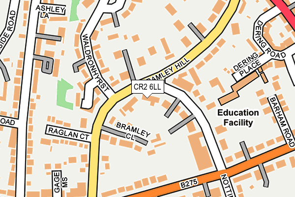 CR2 6LL map - OS OpenMap – Local (Ordnance Survey)