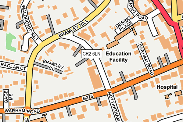 CR2 6LN map - OS OpenMap – Local (Ordnance Survey)
