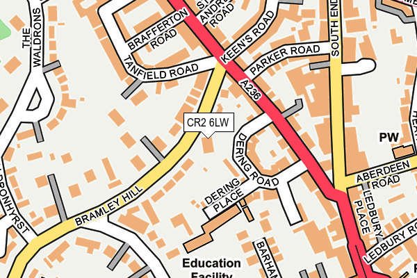 CR2 6LW map - OS OpenMap – Local (Ordnance Survey)