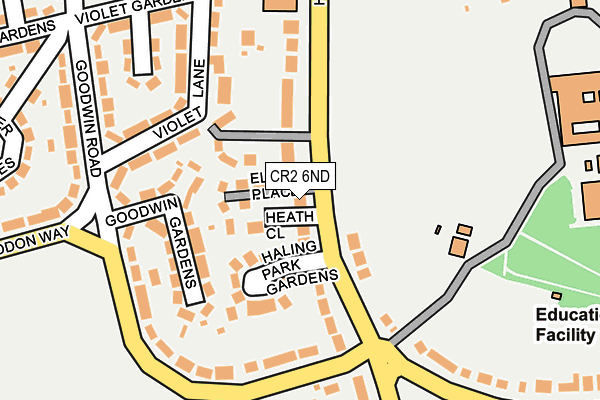 CR2 6ND map - OS OpenMap – Local (Ordnance Survey)