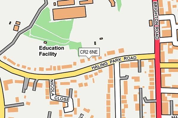 CR2 6NE map - OS OpenMap – Local (Ordnance Survey)