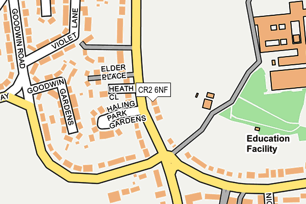 CR2 6NF map - OS OpenMap – Local (Ordnance Survey)