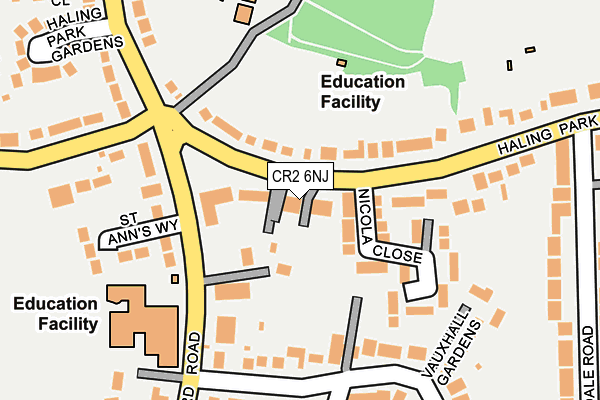 CR2 6NJ map - OS OpenMap – Local (Ordnance Survey)