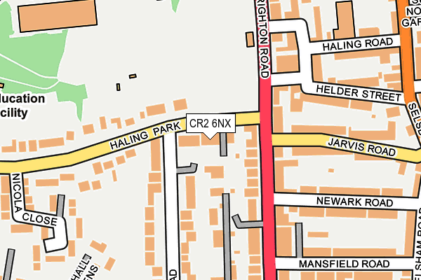 CR2 6NX map - OS OpenMap – Local (Ordnance Survey)