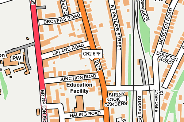 CR2 6PF map - OS OpenMap – Local (Ordnance Survey)