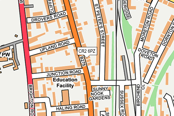 CR2 6PZ map - OS OpenMap – Local (Ordnance Survey)