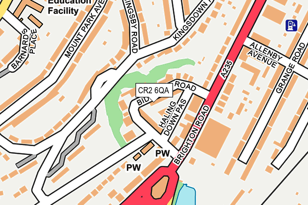 CR2 6QA map - OS OpenMap – Local (Ordnance Survey)