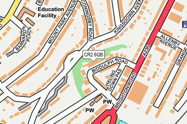 CR2 6QB map - OS OpenMap – Local (Ordnance Survey)