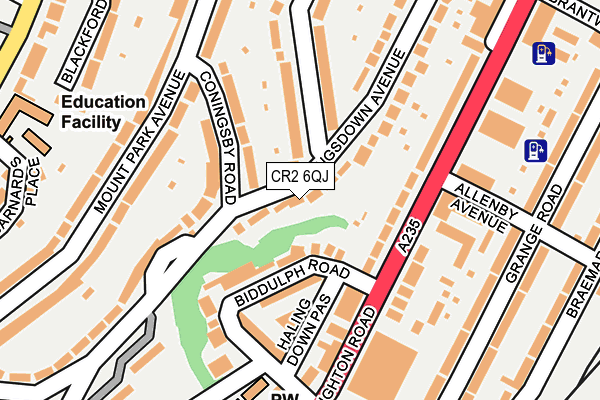 CR2 6QJ map - OS OpenMap – Local (Ordnance Survey)