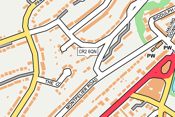 CR2 6QN map - OS OpenMap – Local (Ordnance Survey)