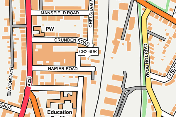 CR2 6UR map - OS OpenMap – Local (Ordnance Survey)