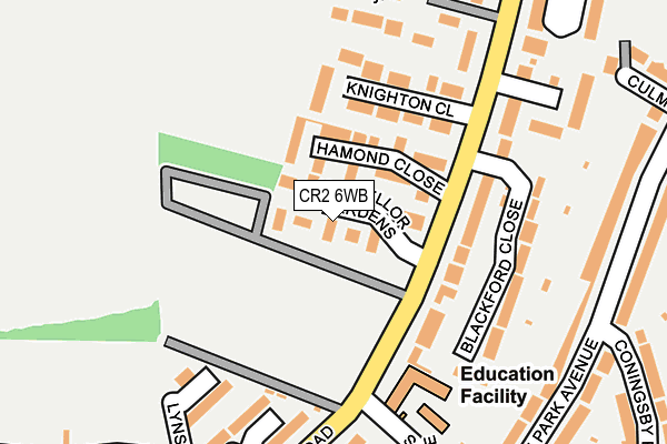 CR2 6WB map - OS OpenMap – Local (Ordnance Survey)