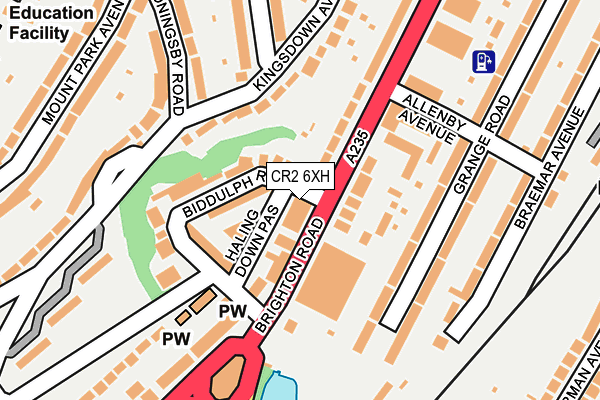 CR2 6XH map - OS OpenMap – Local (Ordnance Survey)