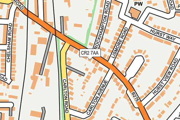 CR2 7AA map - OS OpenMap – Local (Ordnance Survey)
