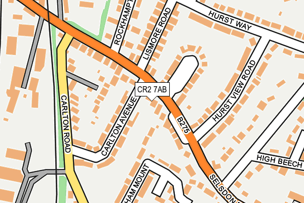 CR2 7AB map - OS OpenMap – Local (Ordnance Survey)