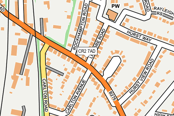 CR2 7AD map - OS OpenMap – Local (Ordnance Survey)