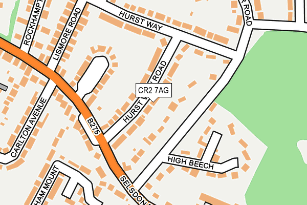 CR2 7AG map - OS OpenMap – Local (Ordnance Survey)