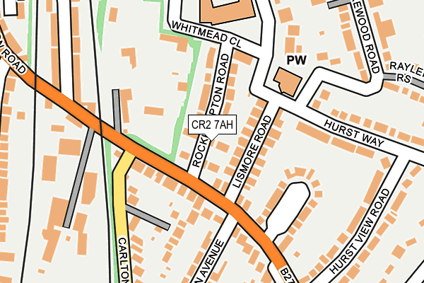 CR2 7AH map - OS OpenMap – Local (Ordnance Survey)