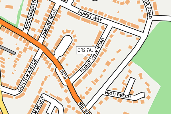 CR2 7AJ map - OS OpenMap – Local (Ordnance Survey)