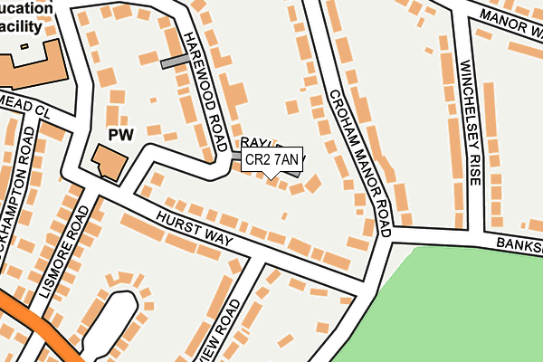 CR2 7AN map - OS OpenMap – Local (Ordnance Survey)