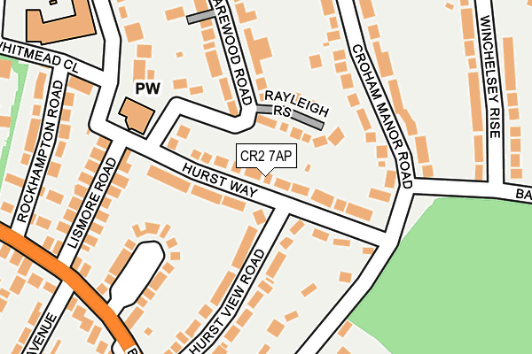 CR2 7AP map - OS OpenMap – Local (Ordnance Survey)