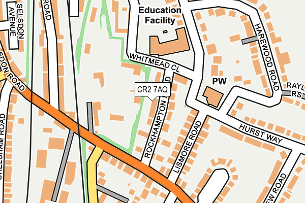 CR2 7AQ map - OS OpenMap – Local (Ordnance Survey)