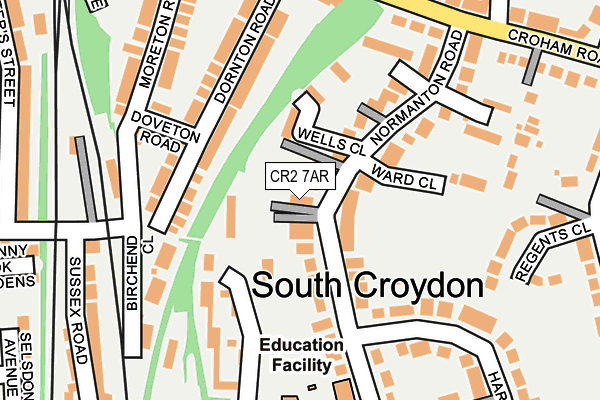 CR2 7AR map - OS OpenMap – Local (Ordnance Survey)